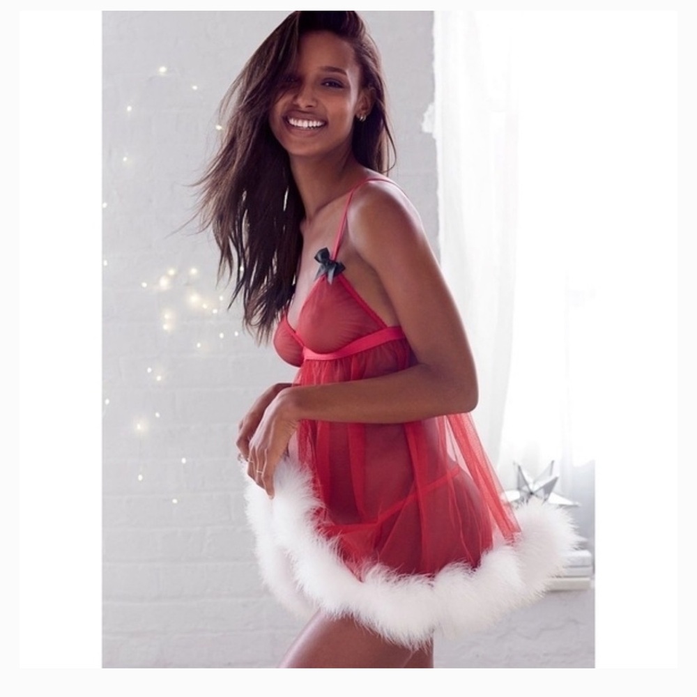 Victoria’s Secret Vintage Sexy Santa Babydoll Christmas Large